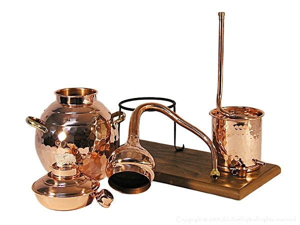 蒸留器 アランビック ２．５L 銅製蒸留器 アルコールランプセット