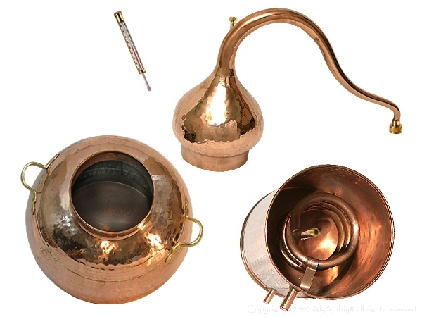 銅製蒸留器 蒸留器 アランビック 溶接タイプ５．０L 温度計付き詳細情報